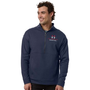 North End ® Men's Mantra Quarter-Zip Ottoman Pullover - Embroidered Personalization Available from Positive Promotions