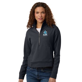 North End ® Women's Mantra Quarter-Zip Ottoman Pullover - Embroidered Personalization Available from Positive Promotions
