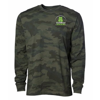 Independent Trading® Unisex Camo Premium Long-Sleeved T-Shirt - Embroidered Personalization Available from Positive Promotions
