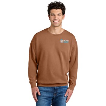 Comfort Colors® Lightweight Crewneck Sweatshirt - Embroidered Personalization Available from Positive Promotions
