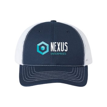 USA-Made Trucker Cap - Embroidered Personalization Available from Positive Promotions