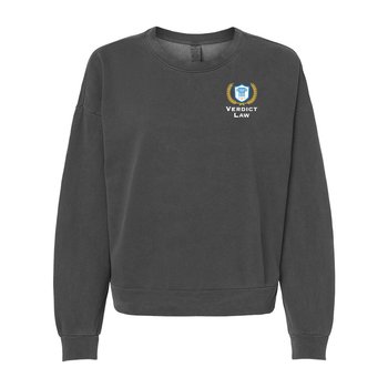 Independent Trading® Women's California Wave Wash Sunday Crewneck Sweatshirt - Embroidered Personalization Available from Positive Promotions