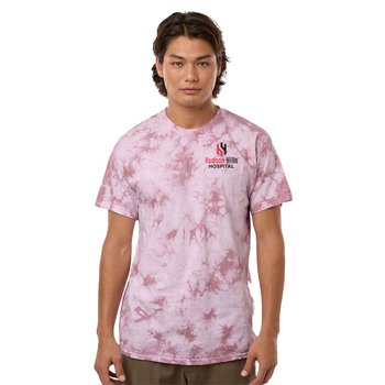 Unisex Tie Dye Smoke Texture Colors T-Shirt - Embroidered Personalization Available from Positive Promotions