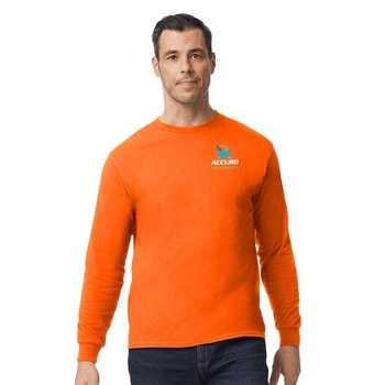 Gildan® Adult/Unisex Heavy Cotton Long-Sleeved T-Shirt: Premium Colors - Embroidered Personalization Available from Positive Promotions