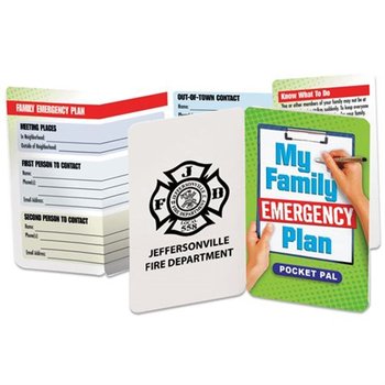 My Family Emergency Plan Pocket Pal - Personalization Available from Positive Promotions