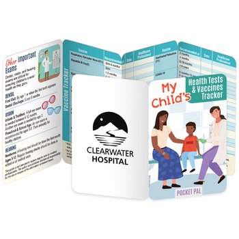 My Child's Health Tests & Vaccine Tracker Pocket Pal - One-Color Personalization Available from Positive Promotions