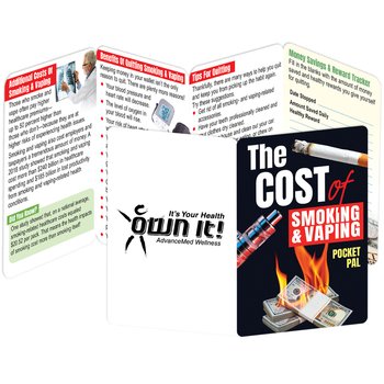 The Cost of Smoking & Vaping Pocket Pal - One-Color Personalization Available from Positive Promotions