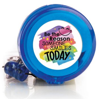 Be The Reason Someone Smiles Today Retractable Badge Holder from Positive Promotions