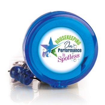 Housekeeping: Our Performance Is Spotless Retractable Badge Holder from Positive Promotions