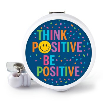 Think Positive, Be Positive Retractable Badge Holder With Alligator Clip from Positive Promotions