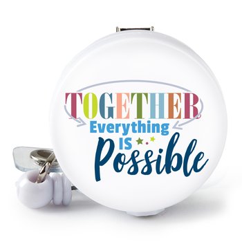 Together Everything Is Possible Retractable Badge Holder With Alligator Clip from Positive Promotions