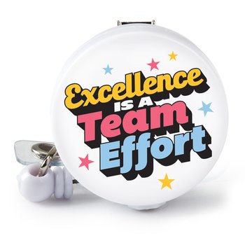 Excellence Is a Team Effort Retractable Badge Holder With Alligator Clip from Positive Promotions