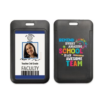 Behind Every Amazing School Is An Awesome Team Badge Holder from Positive Promotions
