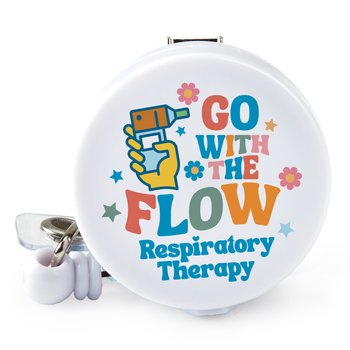 Go With The Flow: Respiratory Therapy Retractable Badge Holder With Alligator Clip from Positive Promotions