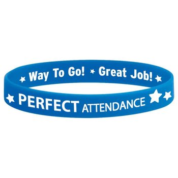 Perfect Attendance 2-Sided Silicone Bracelet from Positive Promotions
