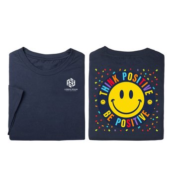 Think Positive Be Positive-2-Sided T-Shirt from Positive Promotions