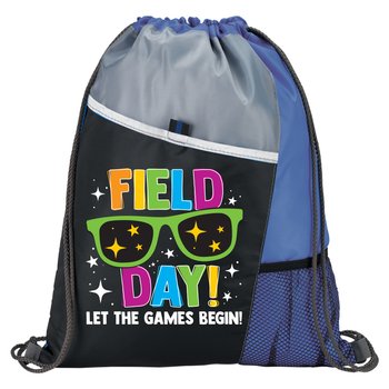 Field Day! Let the Games Begin Deluxe Drawstring Backpack from Positive Promotions