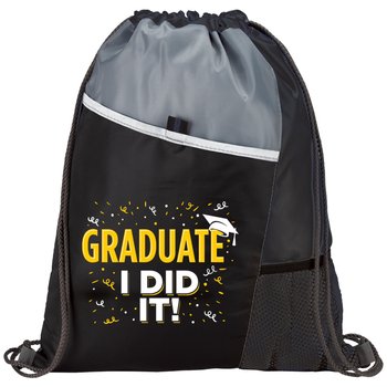 Graduate: I Did It! Drawstring Backpack from Positive Promotions