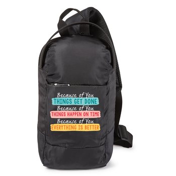Because of You... Ventura Crossbody Sling Bag from Positive Promotions