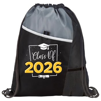 Class of 2026 Drawstring Backpack from Positive Promotions