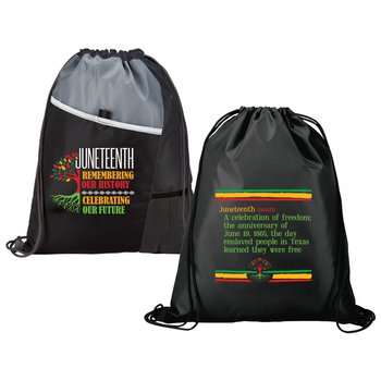 Juneteenth Drawstring Backpack from Positive Promotions