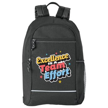 Excellence Is A Team Effort Bayside Backpack With Reflective Trim from Positive Promotions