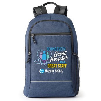 Behind Every Great Hospital Is a Great Staff Bayside Backpack with Reflective Trim - Personalization Available from Positive Promotions