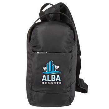 Ventura Crossbody Sling Bag - Embroidered Personalization Available from Positive Promotions