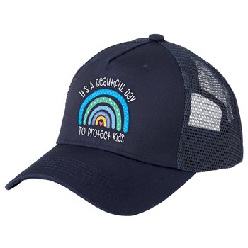 It's a Beautiful Day to Protect Kids Mesh-Back Trucker Cap from Positive Promotions