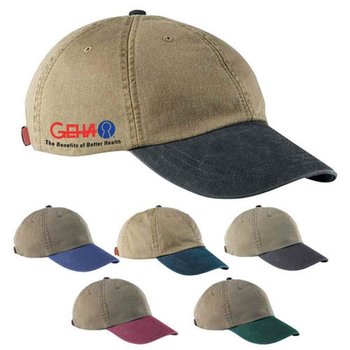6-Panel Low Profile Washed Pigment Dyed Cap - Embroidered Personalization Available from Positive Promotions