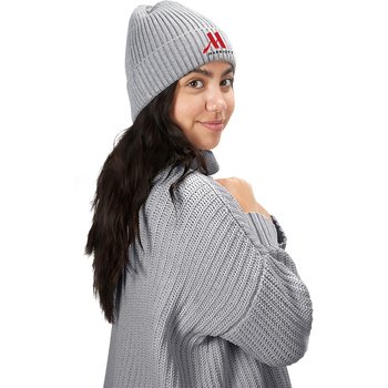 Gray Positive Wear Ultra-Soft Premium Classic Cuffed Ribbed Knit Beanie - Embroidered Personalization Available from Positive Promotions