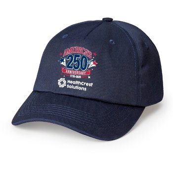 USA 250th Anniversary Stars Baseball Cap - One-Color Personalization Available from Positive Promotions