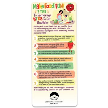Make Food Fun! 7 Tips to Encourage Kids to Eat Healthier E-Z 2 Stick Glancer - One-Color Personalization Available from Positive Promotions