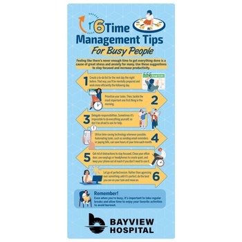 6 Time Management Tips for Busy People E-Z 2 Stick Glancer - One-Color Personalization Available from Positive Promotions