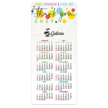Today, Tomorrow & Every Day: Thank You E-Z 2 Stick 2027 Calendar - One-Color Personalization Available from Positive Promotions