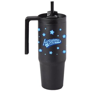 Awesome Dad HydroSip Double-Wall Stainless Vacuum-Insulated Tumbler 30 oz. With Handle from Positive Promotions