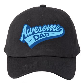 Awesome Dad Positive Wear Unstructured Baseball Cap from Positive Promotions