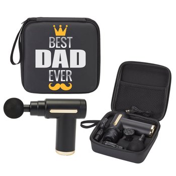 Best Dad Ever Elite Deep Tissue Massage Gun With Carry Case - Personalization Available from Positive Promotions