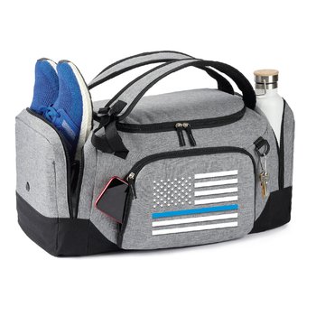 The Thin Blue Line 2-in-1 Hybrid Duffel Bag/Backpack from Positive Promotions