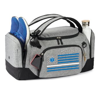 EMS Thin White Line 2-In-1 Hybrid Duffel Bag/Backpack from Positive Promotions