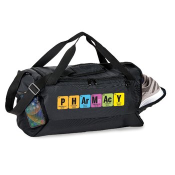 Pharmacy Periodic Table Journey Weekender Duffel Bag With Adjustable Shoulder Strap & Trolley Strap from Positive Promotions