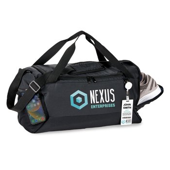 Journey Weekender Duffel Bag With Adjustable Shoulder Strap & Trolley Strap - Personalization Available from Positive Promotions