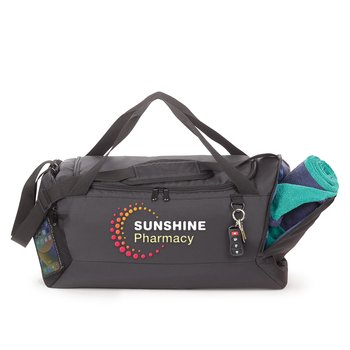 Journey Weekender Duffel Bag With Adjustable Shoulder Strap & Trolley Strap - Embroidered Personalization Available from Positive Promotions