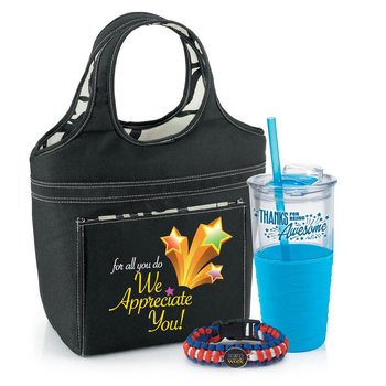FREE Swirl Lunch Bag Splash Tumbler and Paracord Bracelet from Positive Promotions