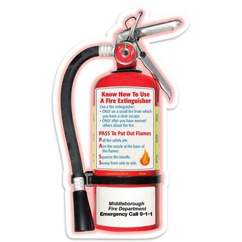 Know How To Use A Fire Extinguisher Die-Cut Fire-Safety Magnet - Personalization Available from Positive Promotions