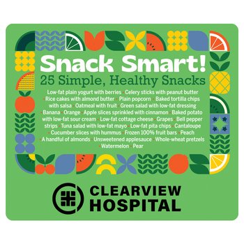 Snack Smart! 25 Simple, Healthy Snacks Magnet - One-Color Personalization Available from Positive Promotions