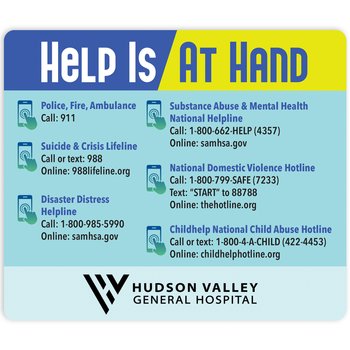Help Is at Hand Magnet - One-Color Personalization Available from Positive Promotions