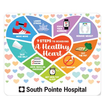 9 Steps to Achieving a Healthy Heart Magnet - One-Color Personalization Available from Positive Promotions