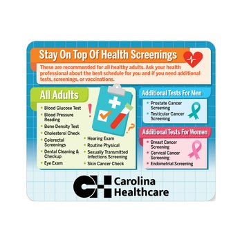 Stay on Top of Health Screenings Magnet - One-Color Personalization Available from Positive Promotions