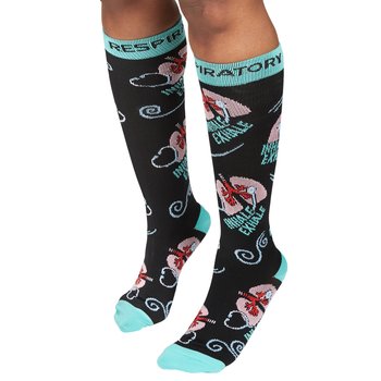 Respiratory Care: Inhale/Exhale Compression Knee Socks from Positive Promotions